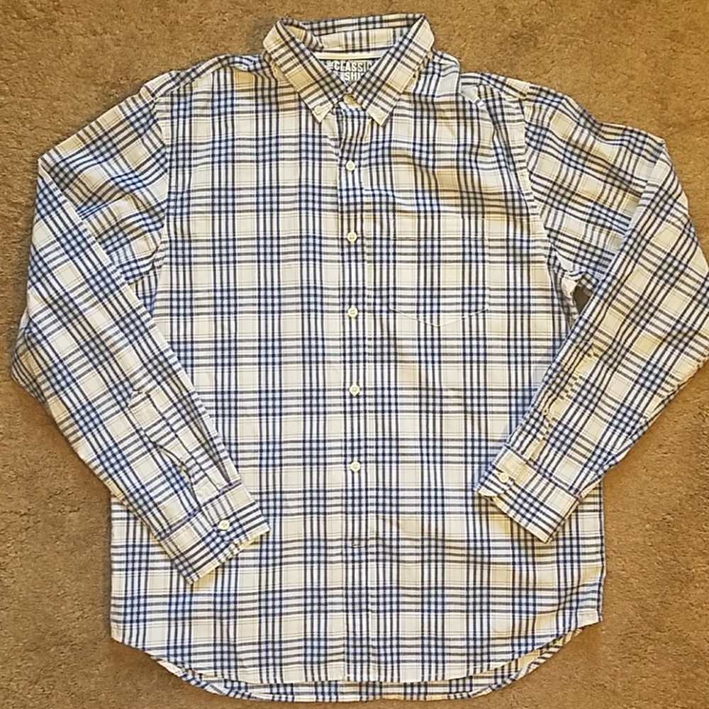 Men's 100% cotton button-down shirt